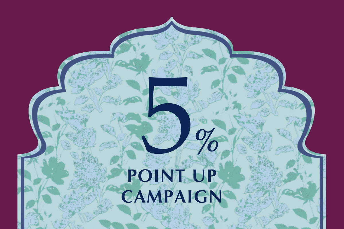 +5% POINT UP CAMPAIGN開催のお知らせ