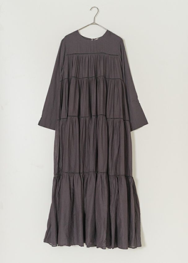 Cotton Voile Tiered Maxi Dress | Pasand by ne Quittez pas | パサンドバイヌキテパ