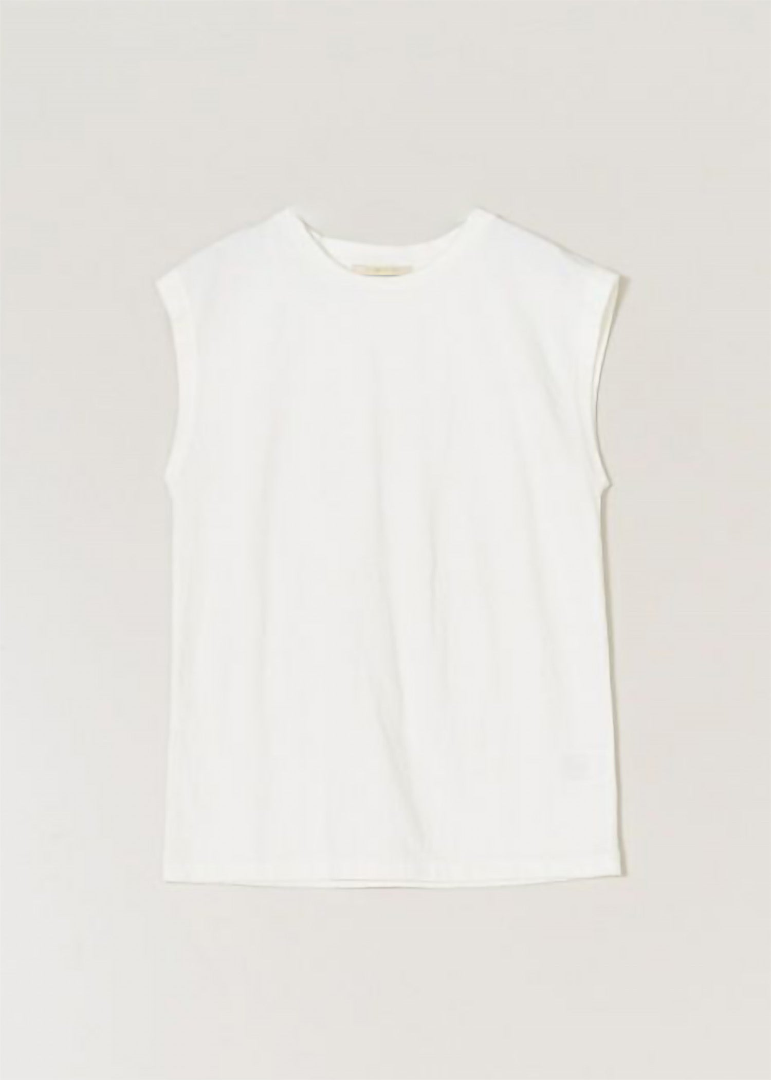 Blue Serge Cotton Sleeveless Cut & Sewn