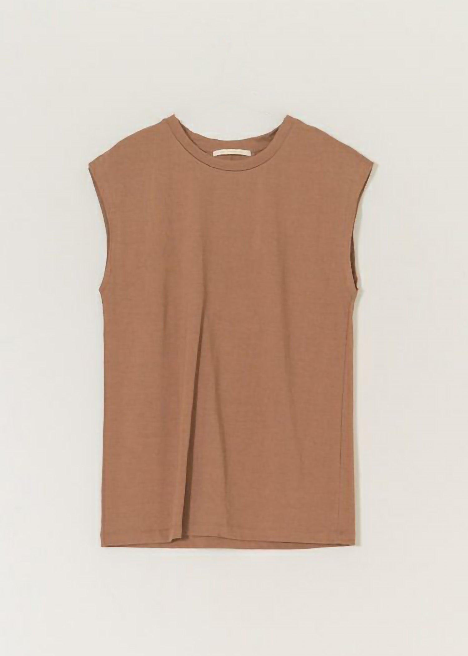 Blue Serge Cotton Sleeveless Cut & Sewn