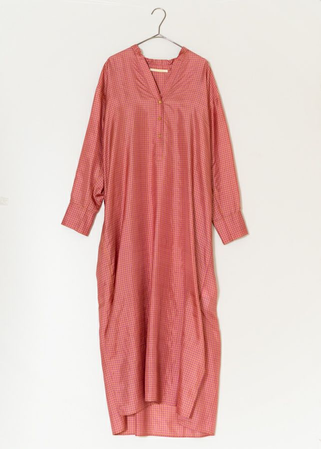 Silk Ginghamcheck Kurta Dress