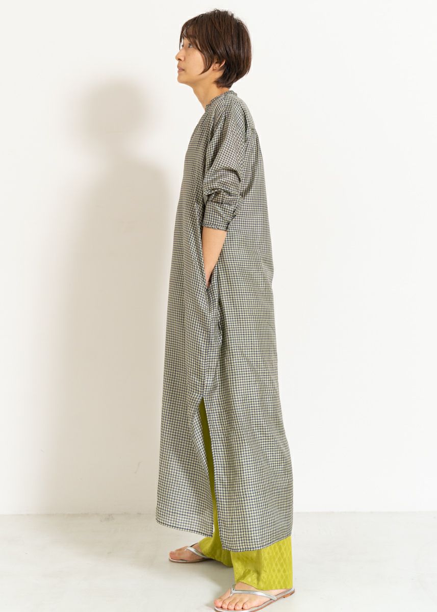 Silk Ginghamcheck Kurta Dress