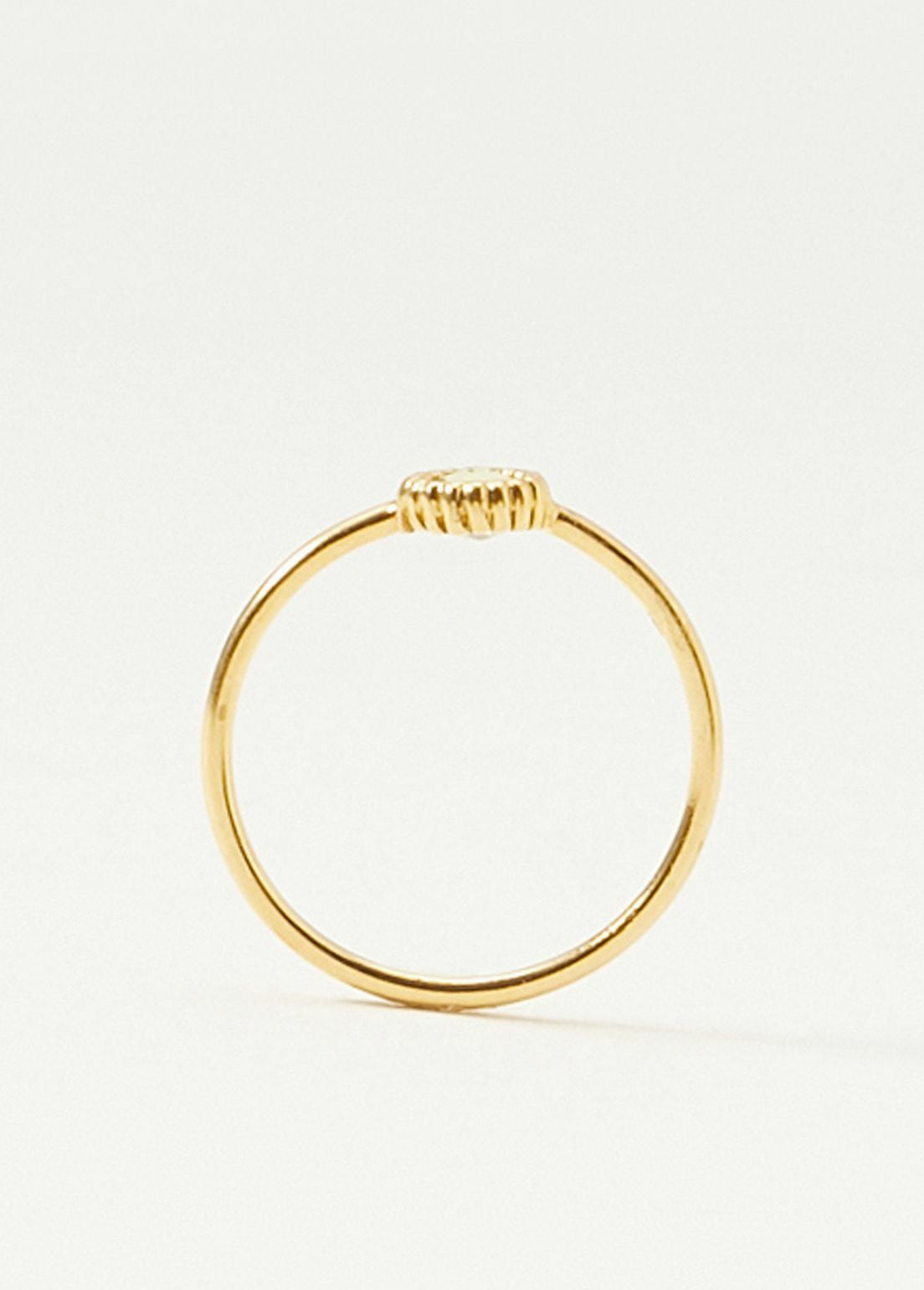 Peridot Dot Bezel Ring