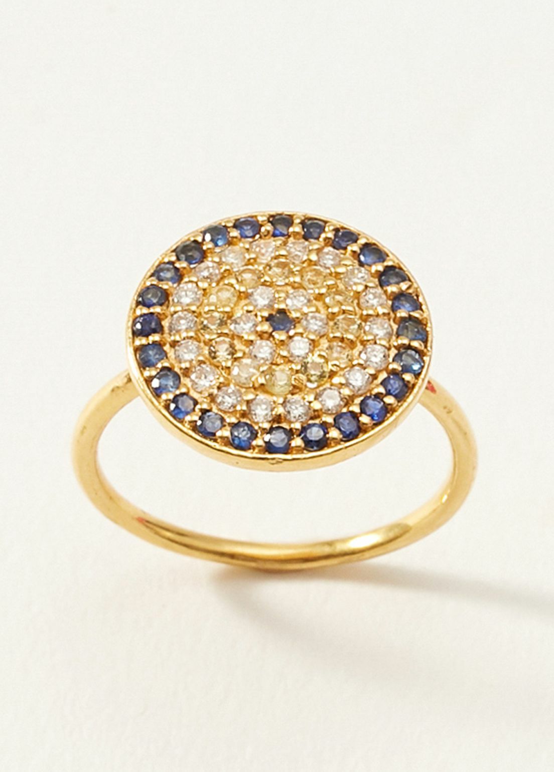 Blue Sapphire Circle Pave Ring | Pasand by ne Quittez pas | パサン