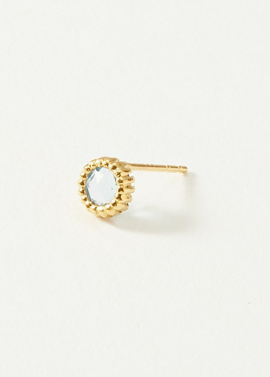 Blue Topaz Dot Bezel Pierce