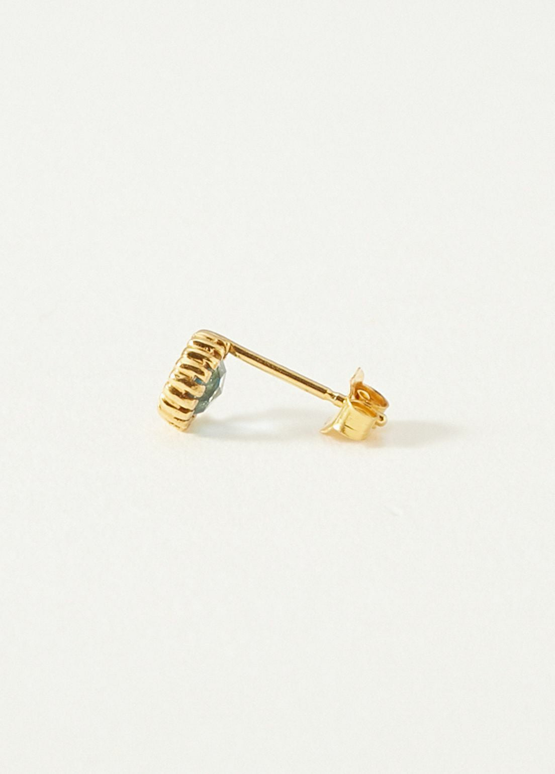 Blue Topaz Dot Bezel Pierce