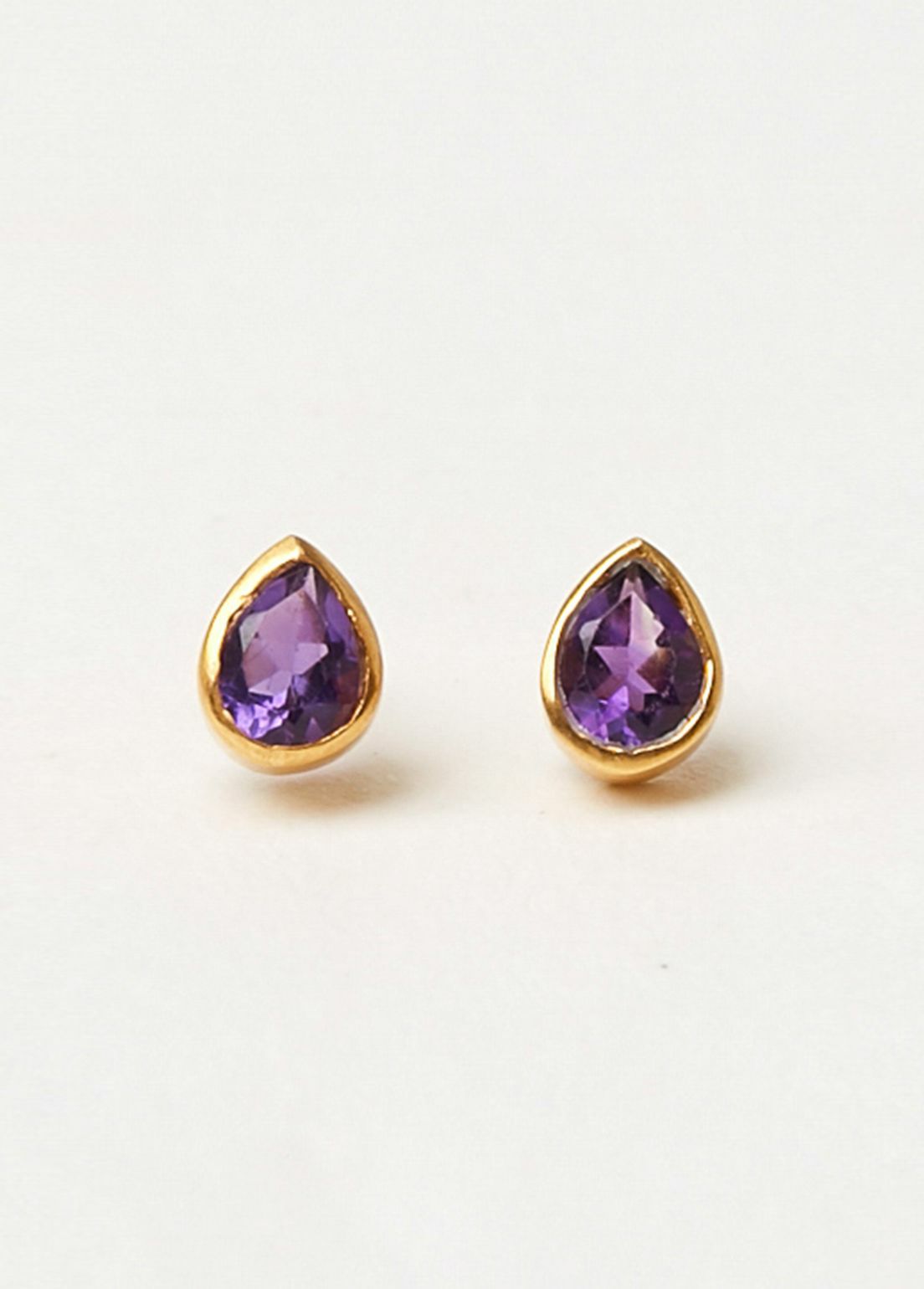 Amethyst Teardrop Pierce