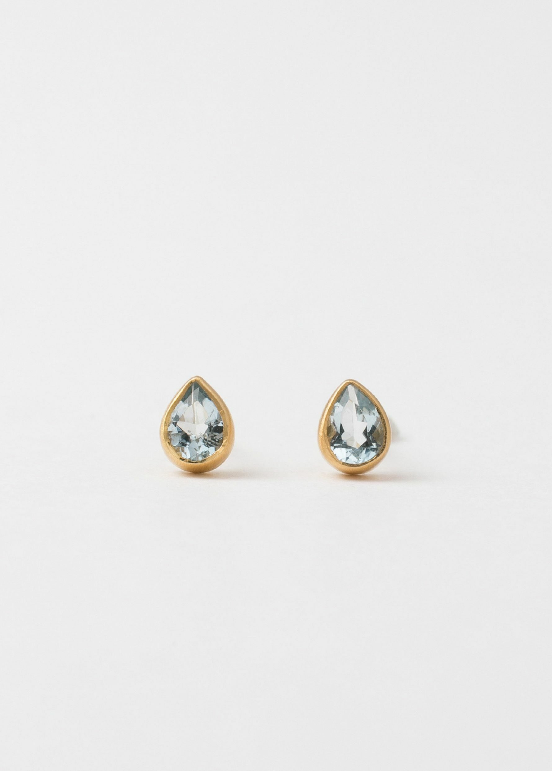 Aquamarine Teardrop Pierce