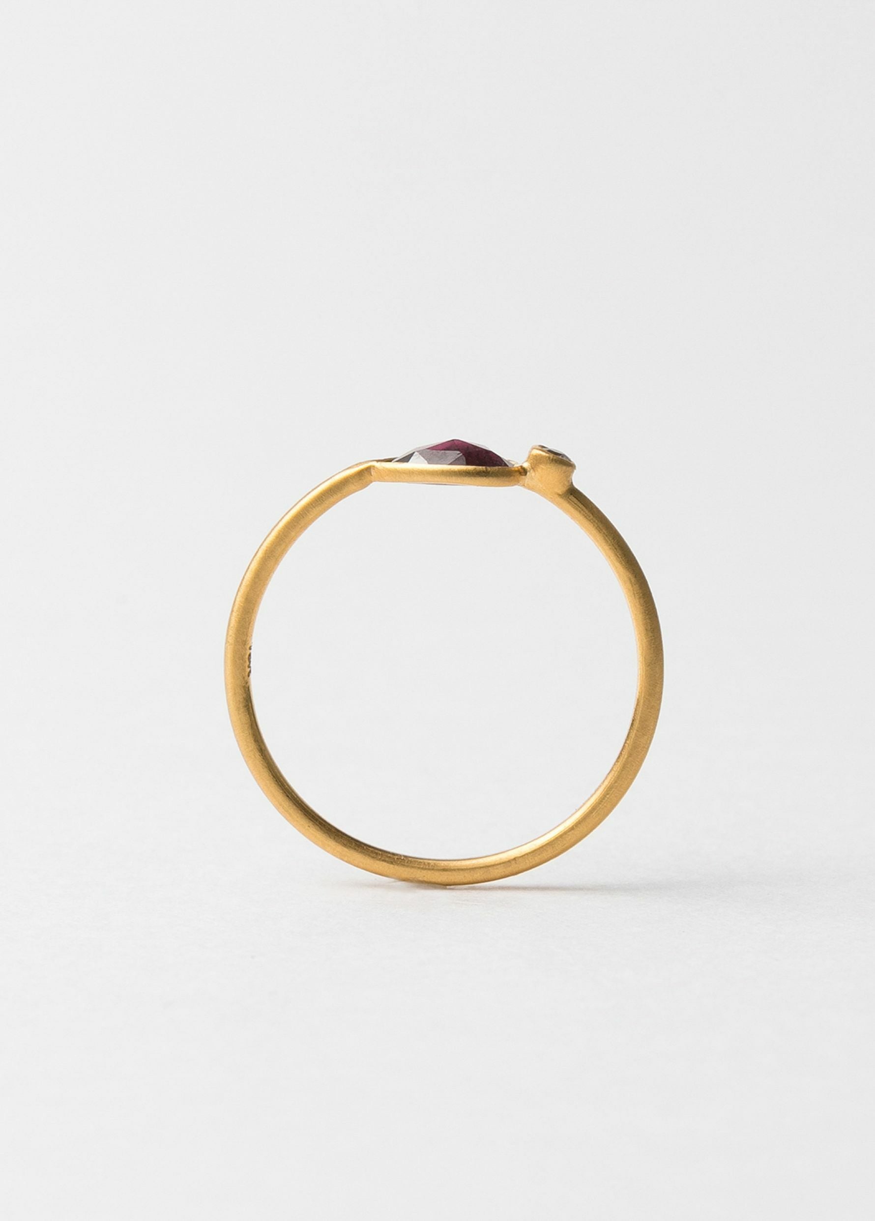 Garnet Teardrop Ring