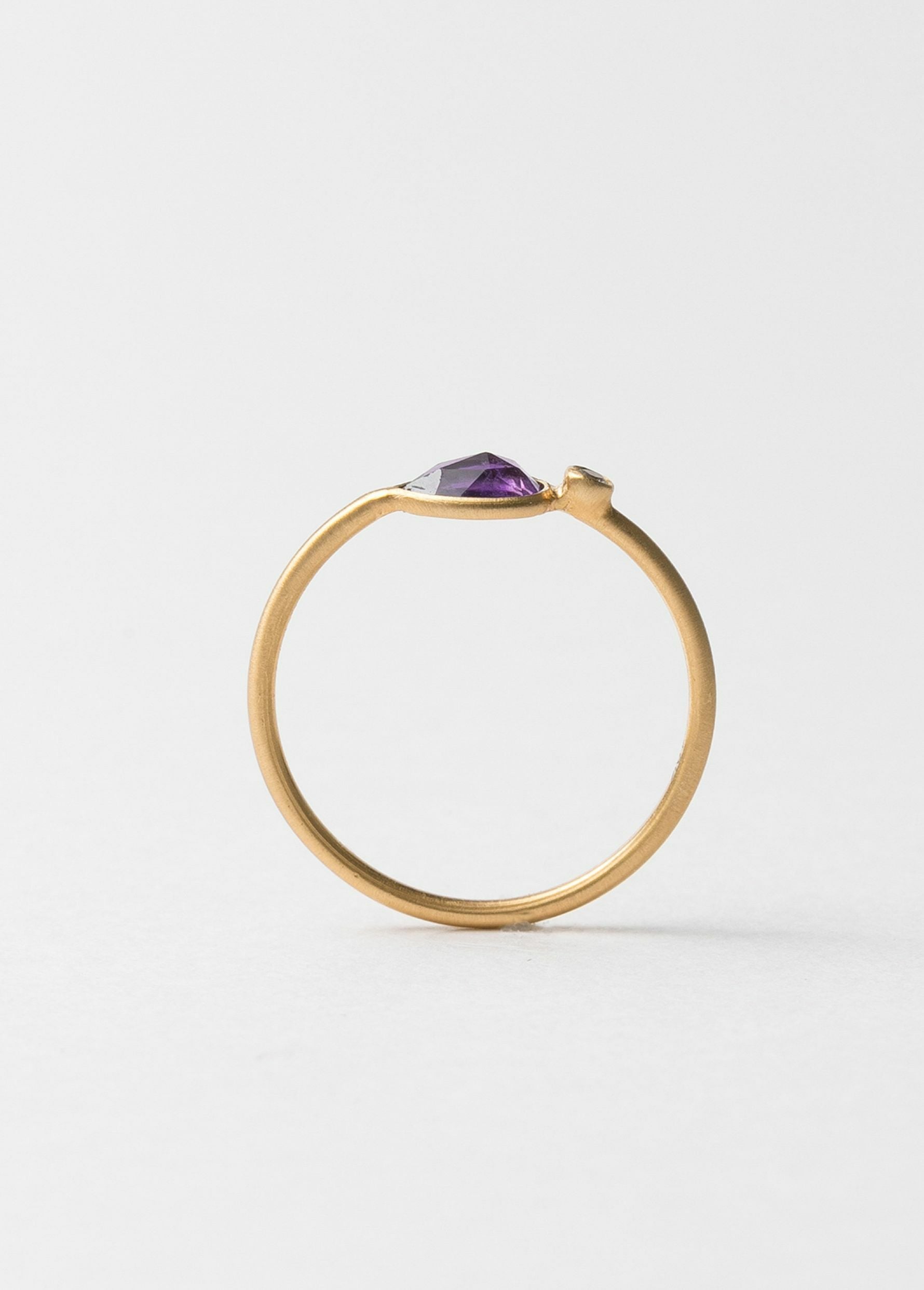 Amethyst Teardrop Ring
