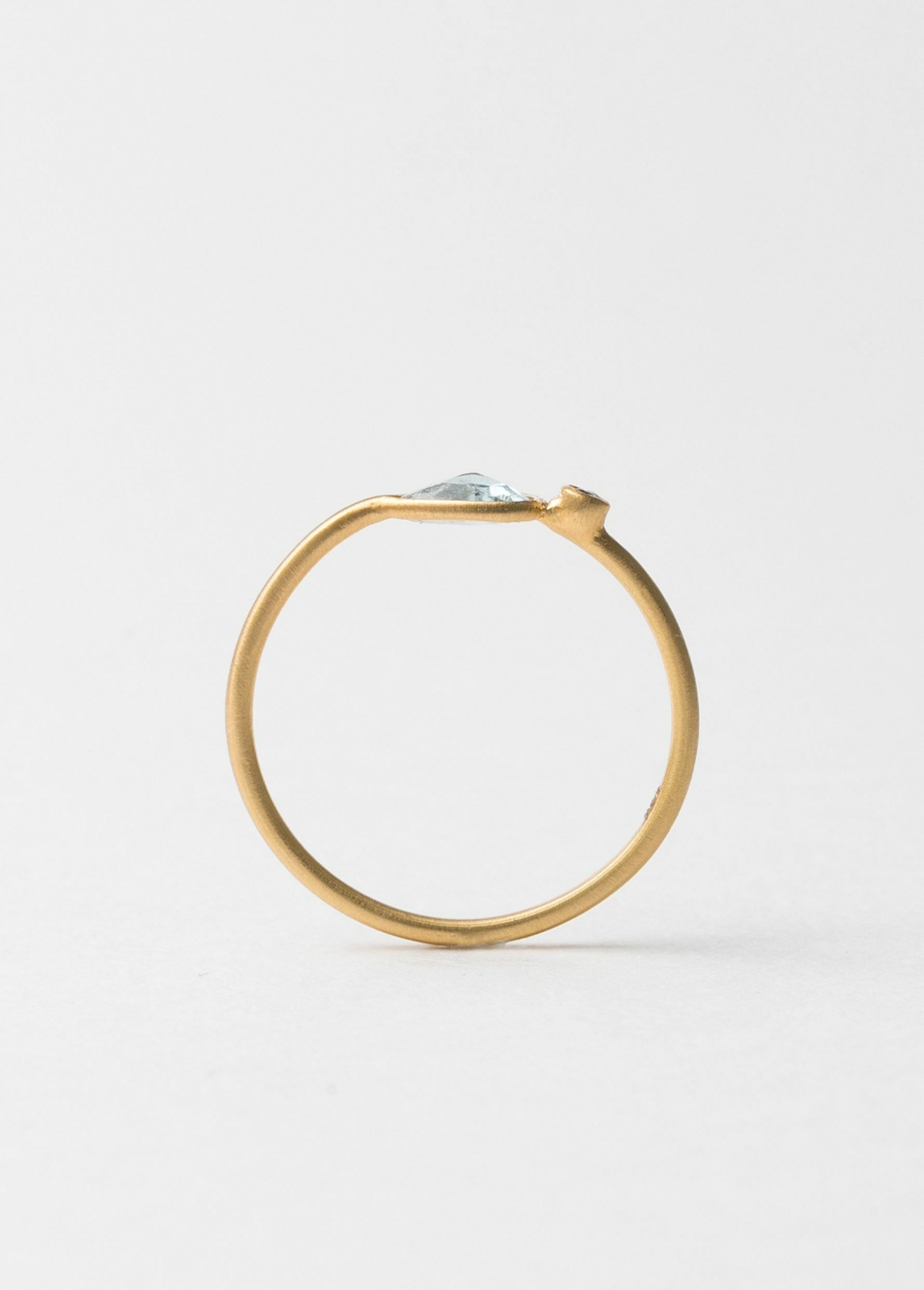 Aquamarine Teardrop Ring