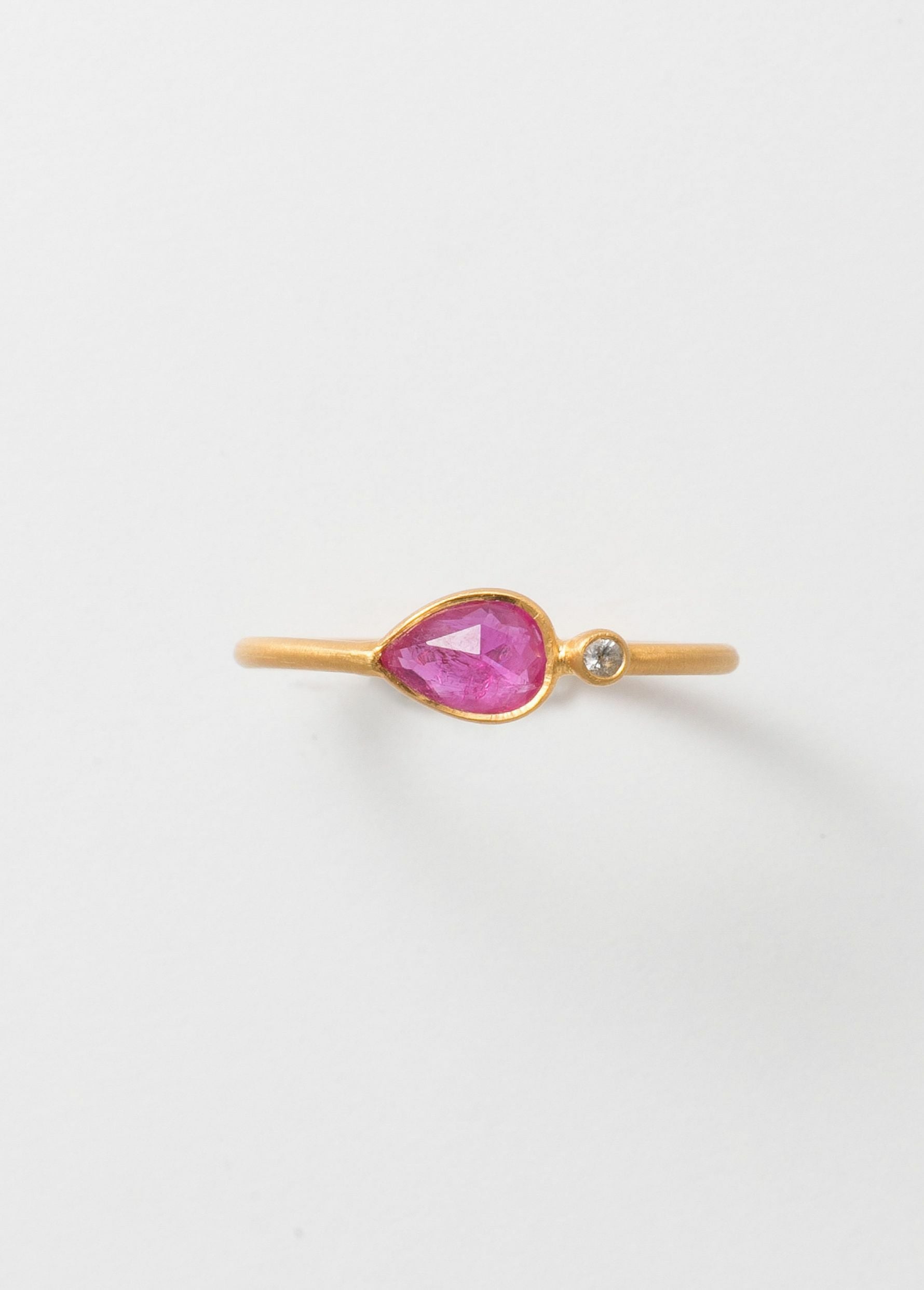 Ruby Teardrop Ring