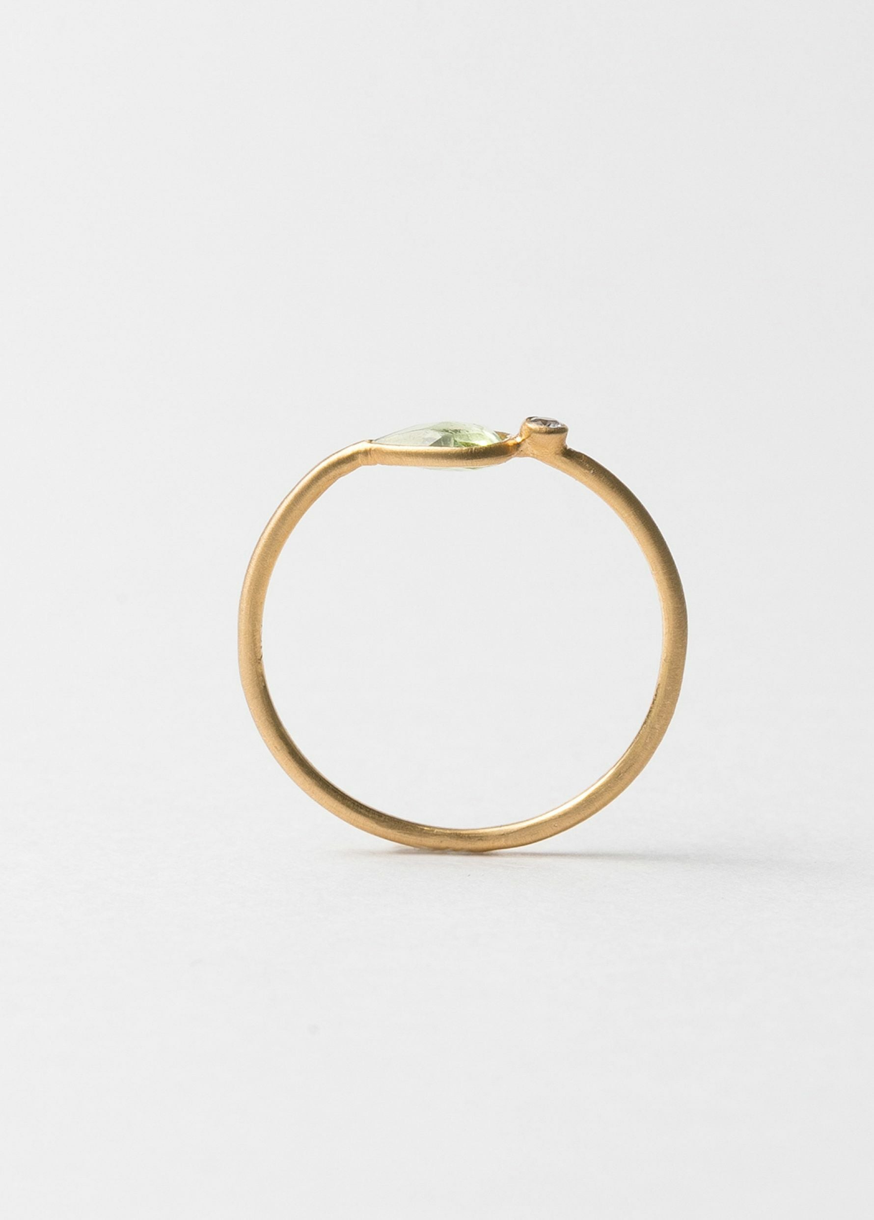 Peridot Teardrop Ring