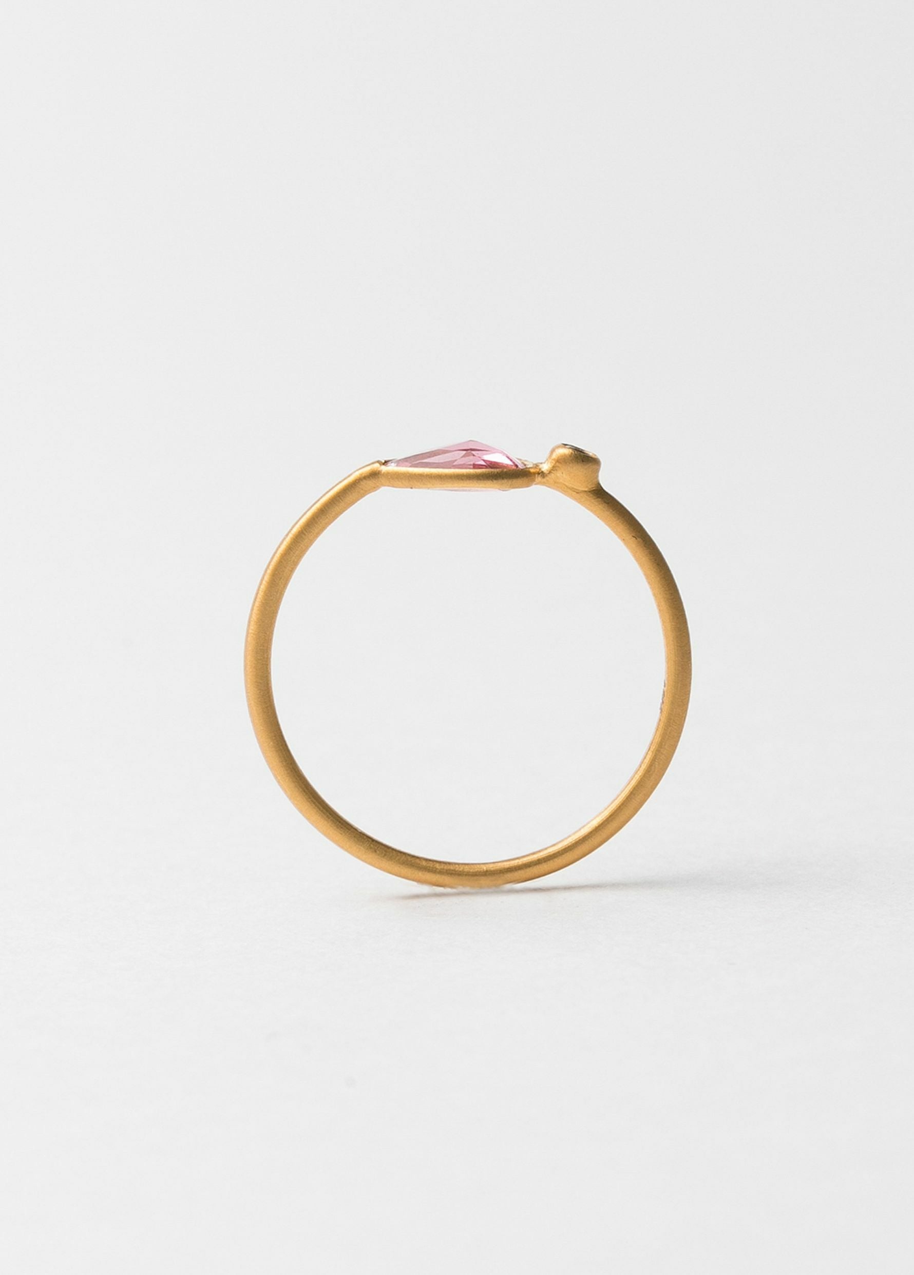 Pink Tourmaline Teardrop Ring
