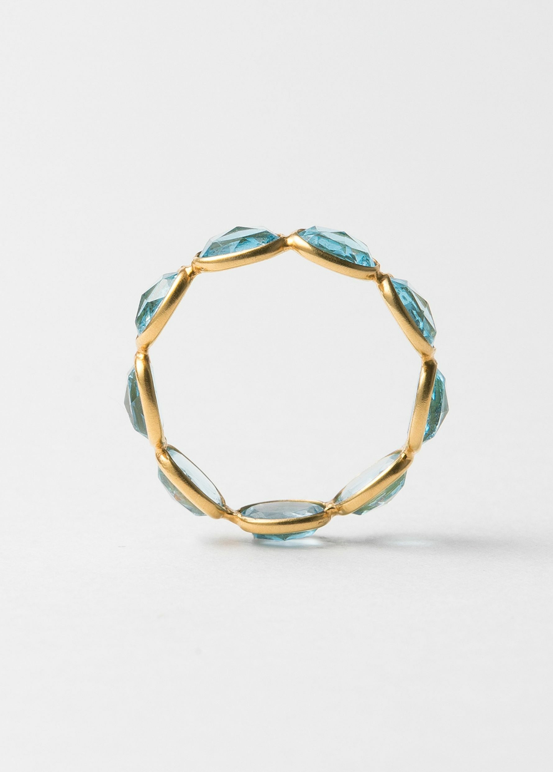 Blue Topaz Slice Stone Eternity