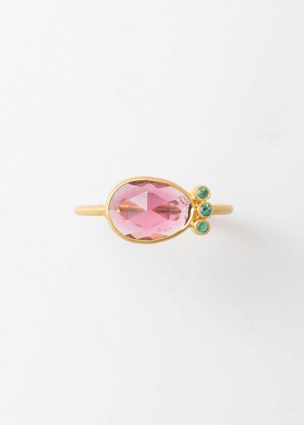 Organic Slice Bezel Ring