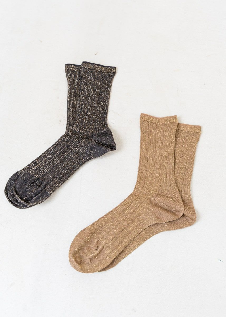 2 sets of Sheere Glitter Socks