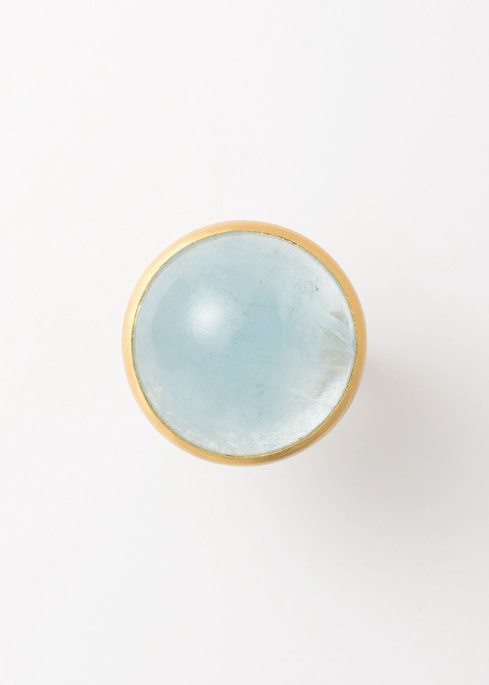 Aquamarine Cabochon Bezel Ring
