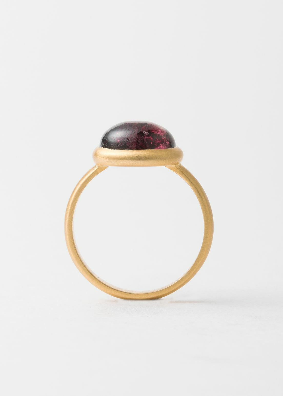 Watermelon Tourmaline Cabochon Ring