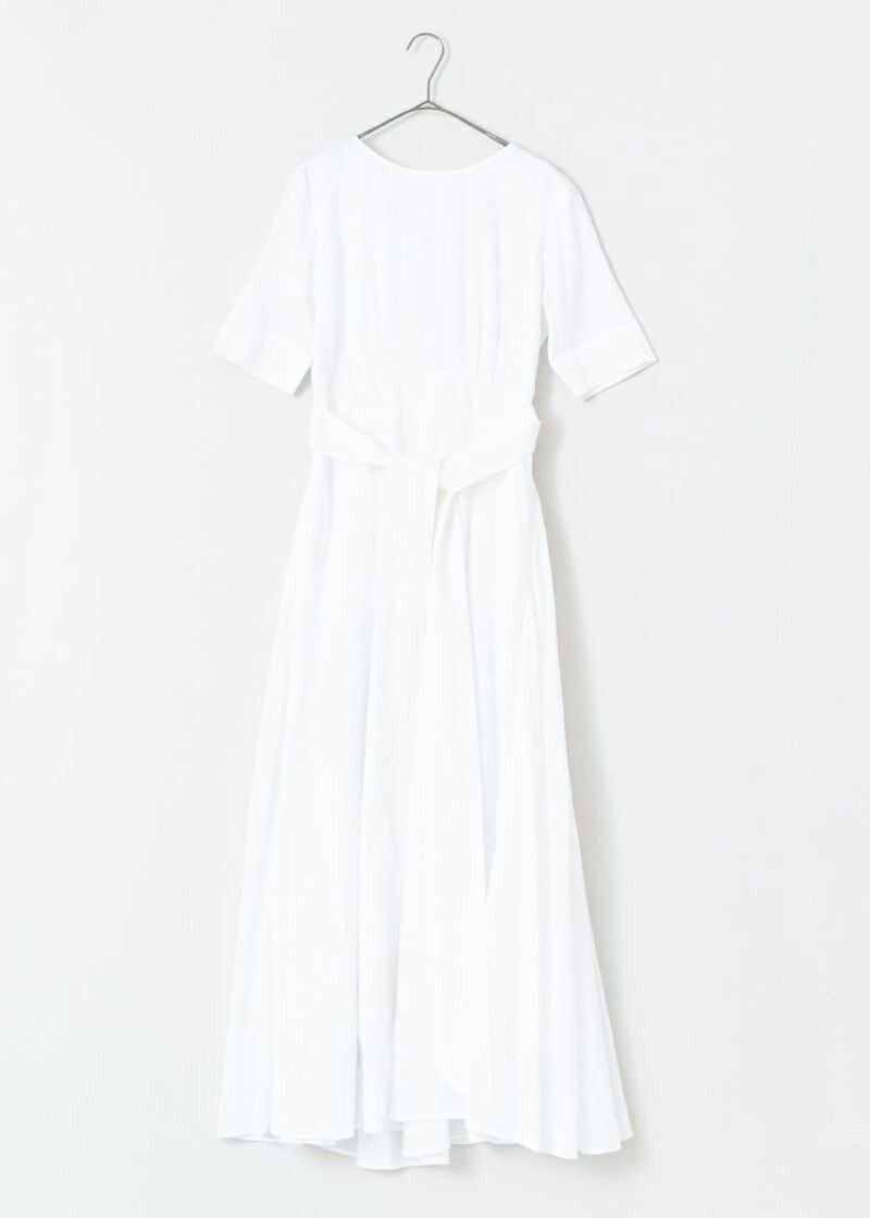 Cotton Dobby Stripe Half Sleeve Dress | Pasand by ne Quittez pas 