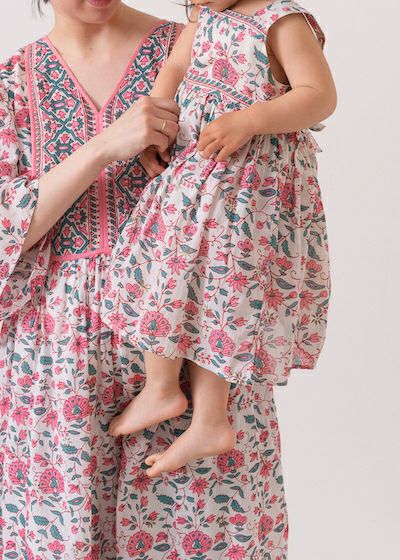 Kids Dress From Side Parts Fabric