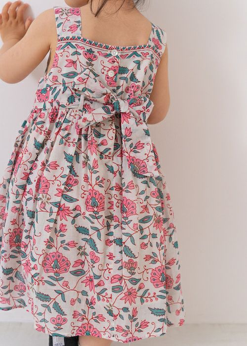 Kids Dress From Side Parts Fabric