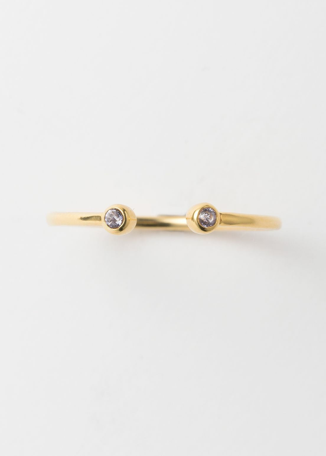 Tiny Tanzanite Gem Stacking Open Ring | Pasand by ne Quittez pas 