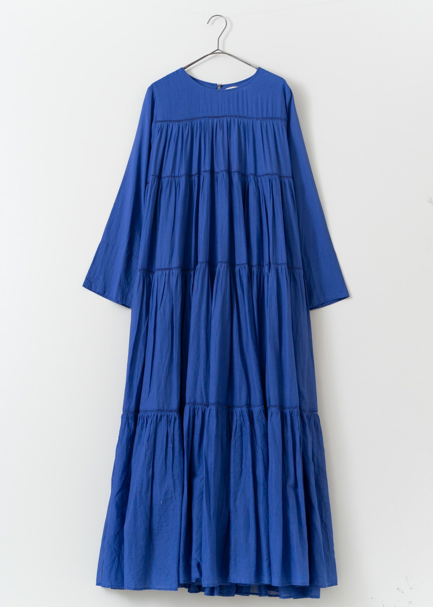 Cotton Voile Tiered Maxi Dress Blue | Pasand by ne Quittez pas