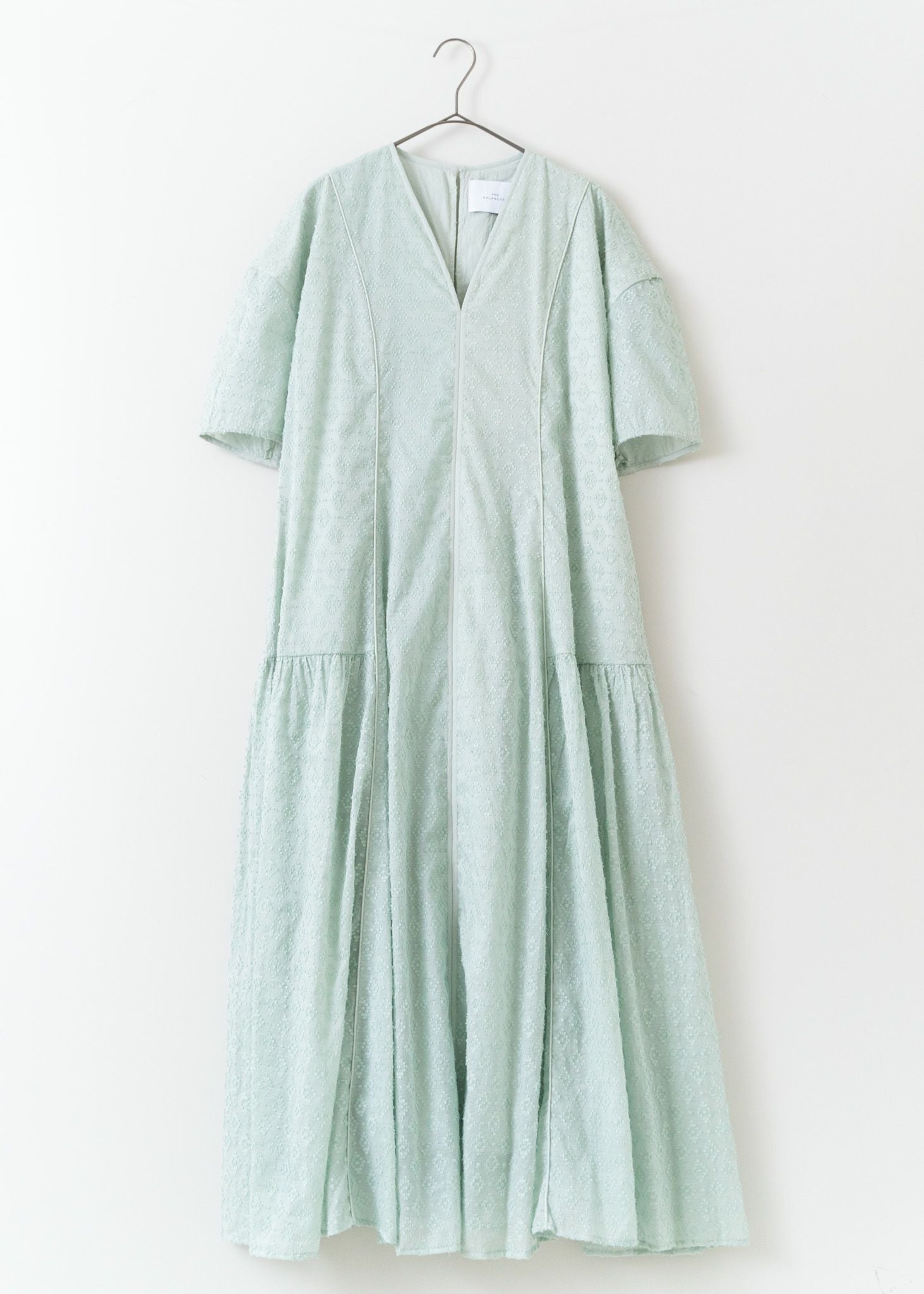 Sheer Jacquard V Neck Dress | Pasand by ne Quittez pas | パサン 