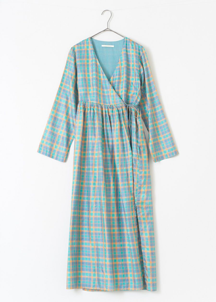 Hand Woven Silk Check Gown
