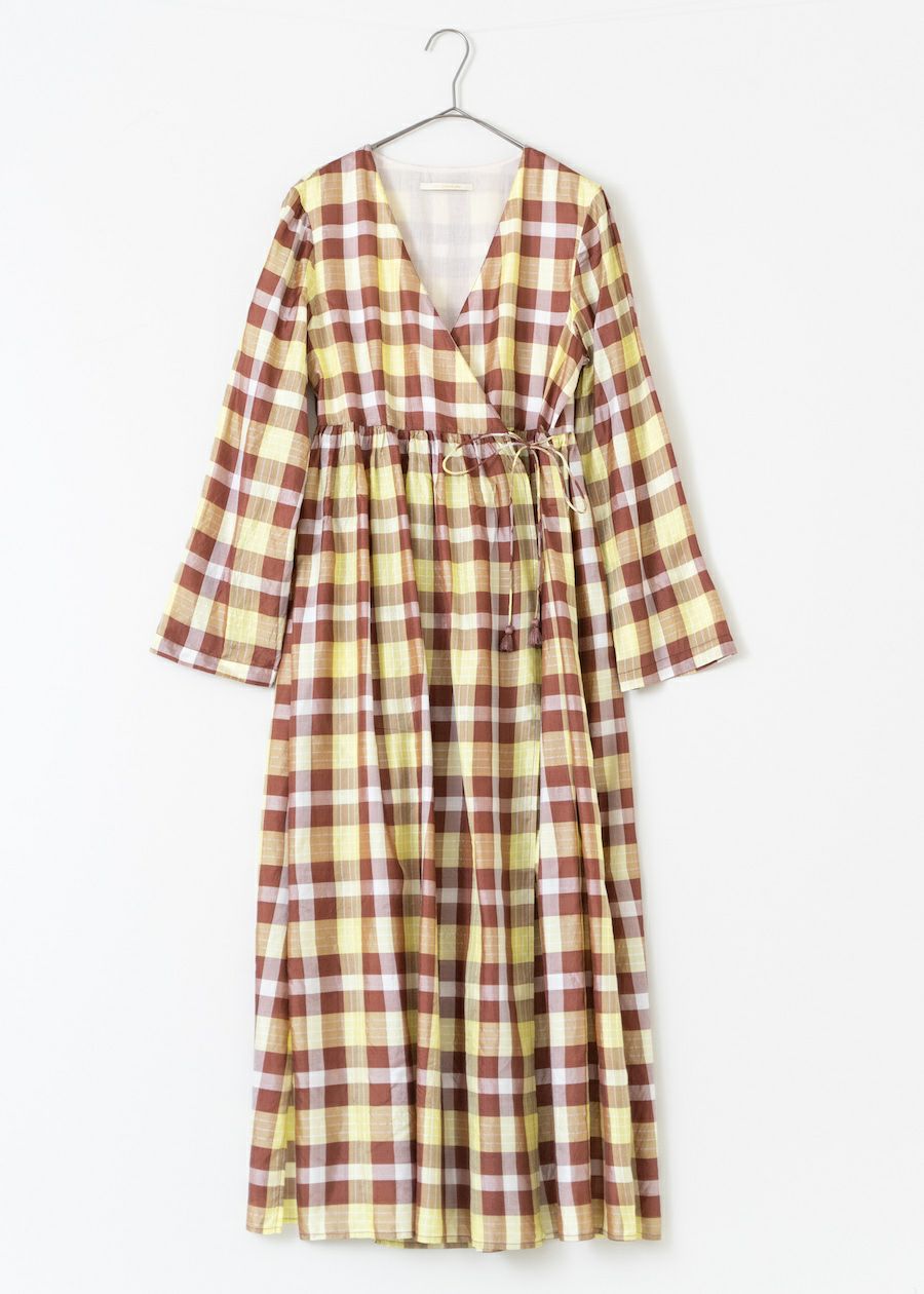 Hand Woven Silk Check Gown