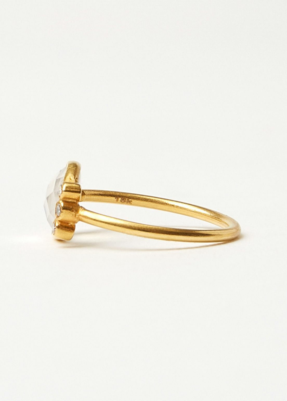 Organic Slice Bezel Ring
