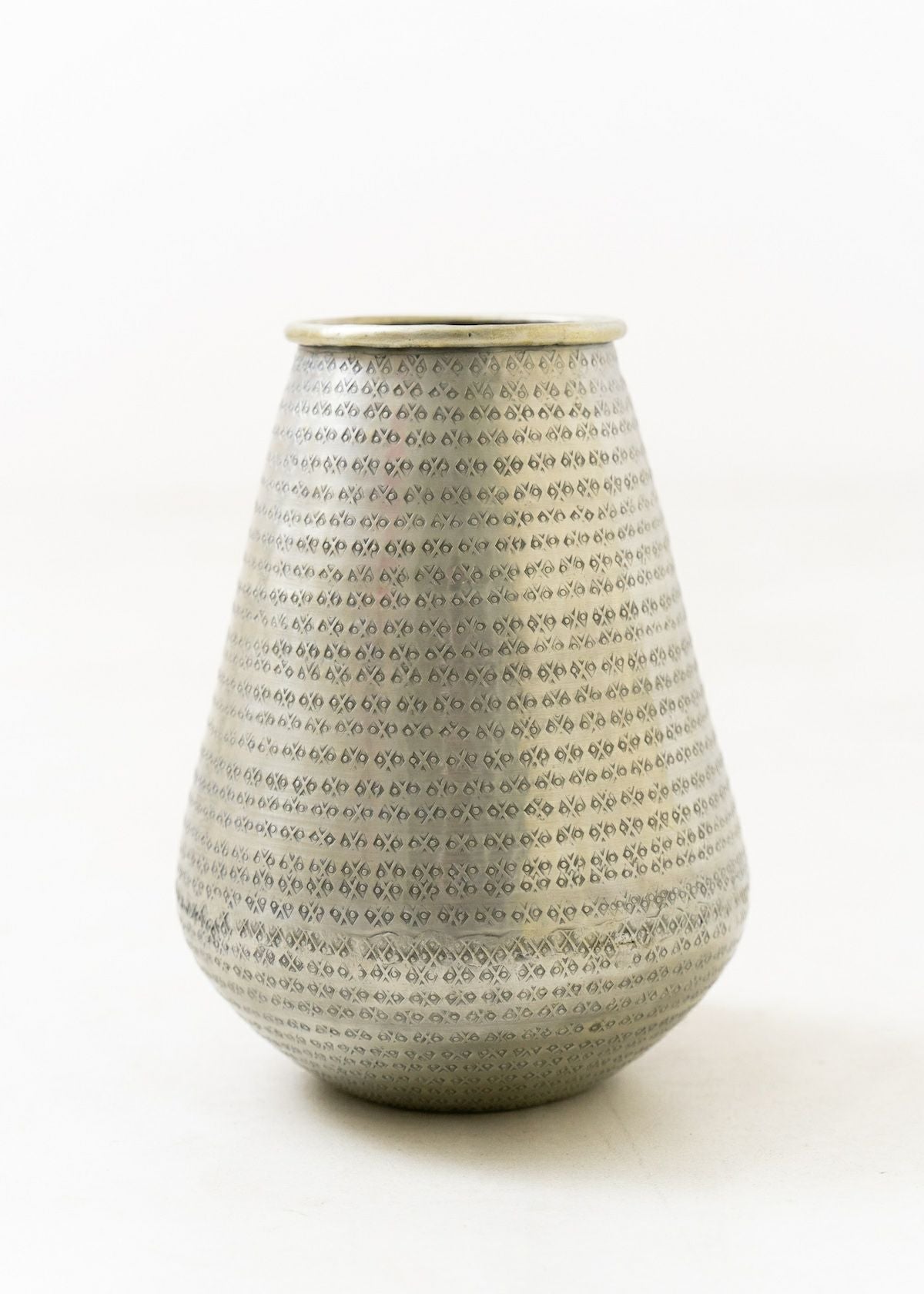 Aluminum Vase Star Hammered