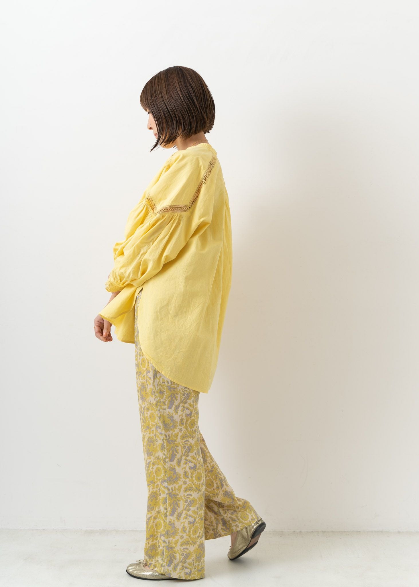 Modal Satin Flower Print Pants