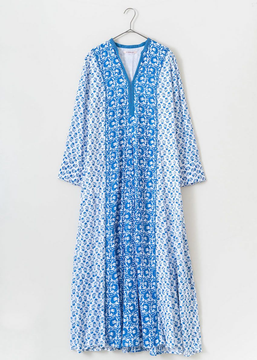 Cotton Jacquard Combi Print Panel Dress | Pasand by ne Quittez pas