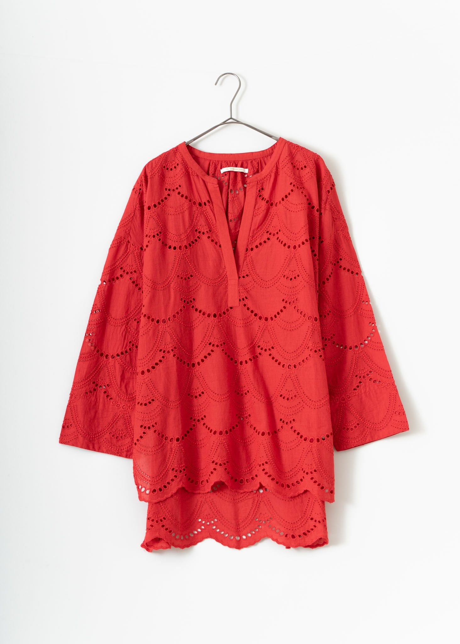 Cotton Voile Dot Hemla Blouse