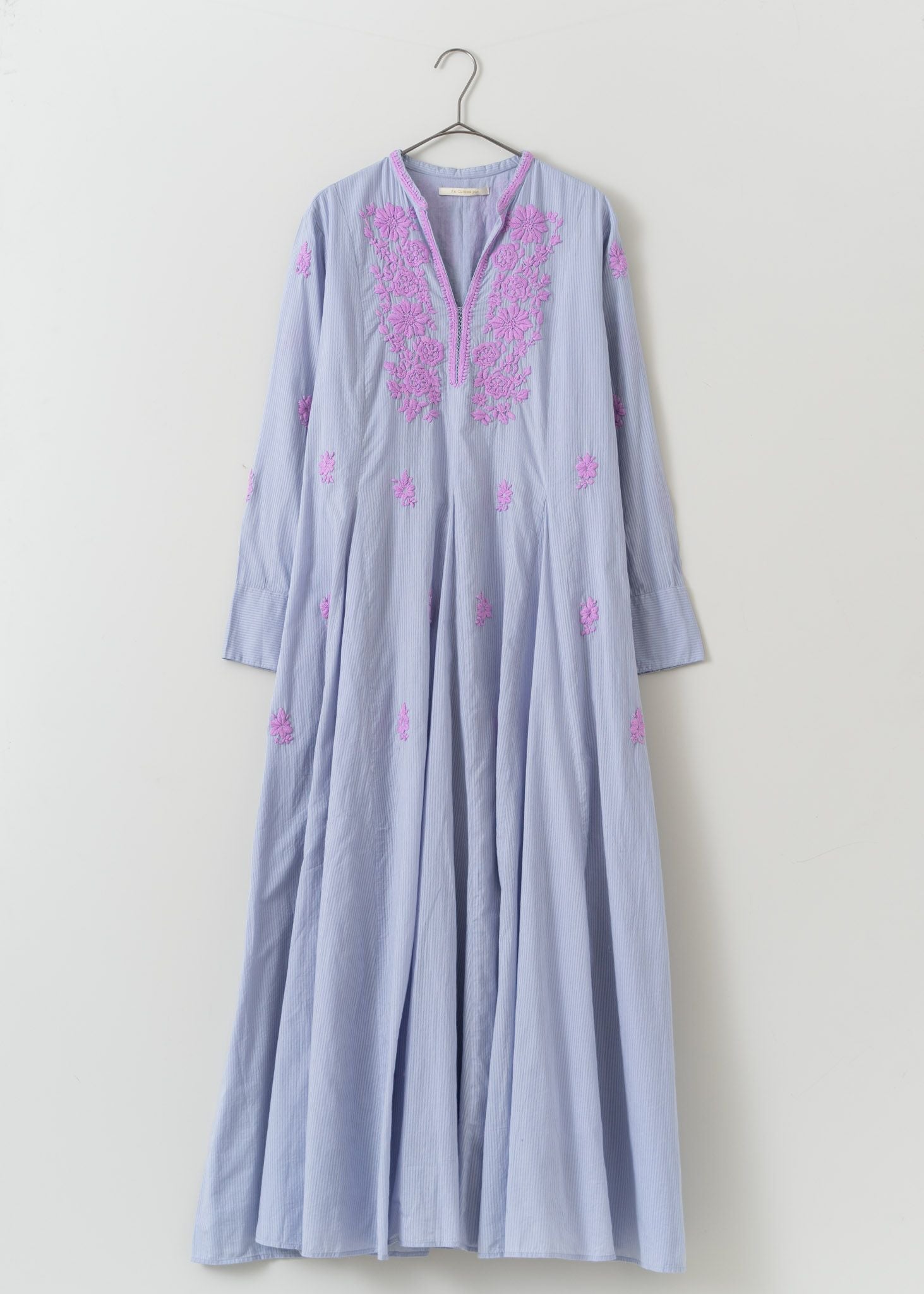 Chikan Embroidery Panel Dress
