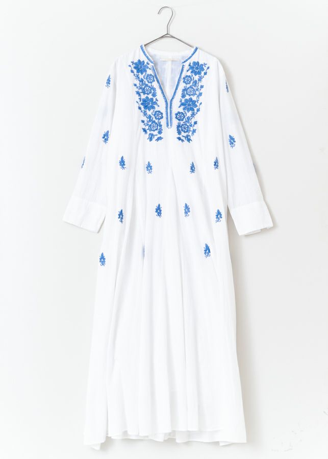Chikan Embroidery Panel Dress