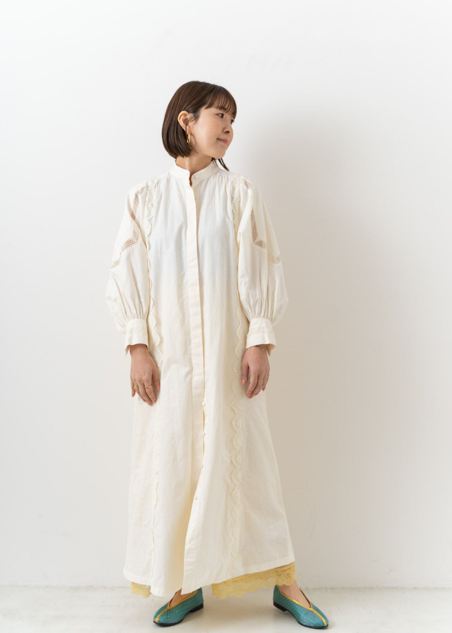 Cotton Linen Lace Dress
