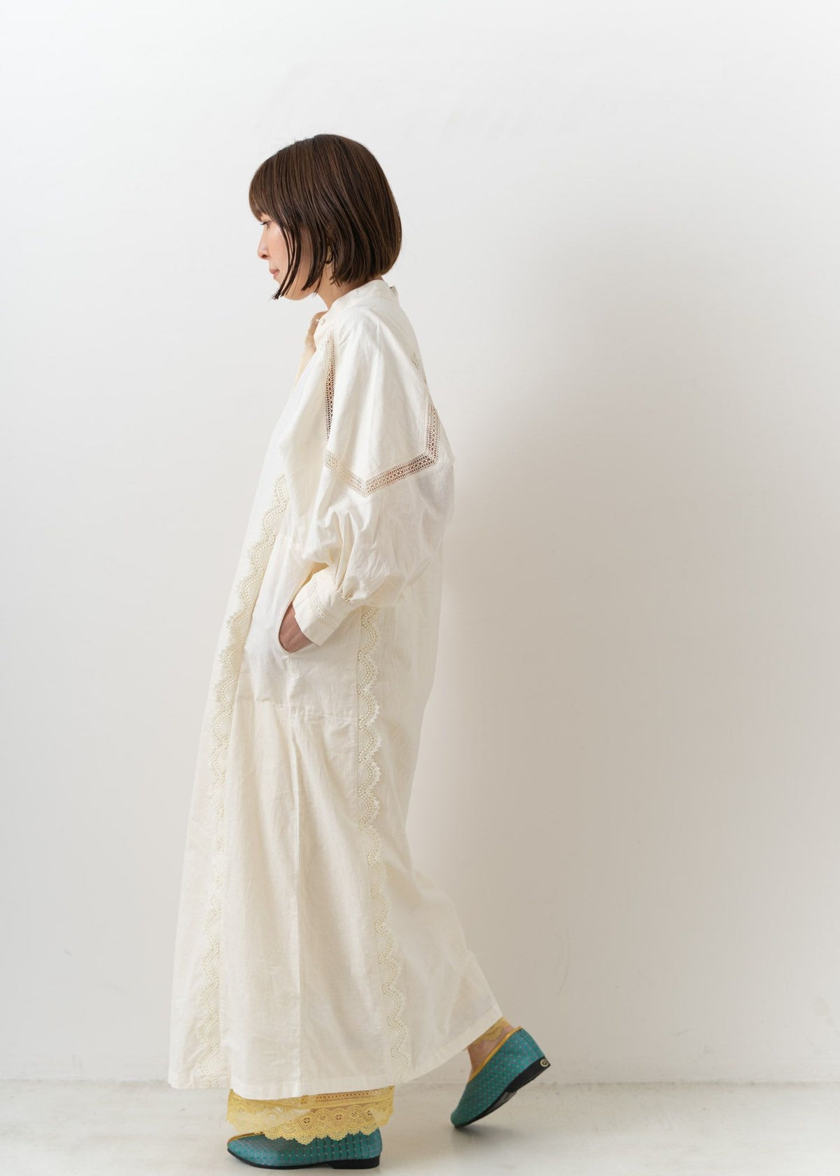Cotton Linen Lace Dress