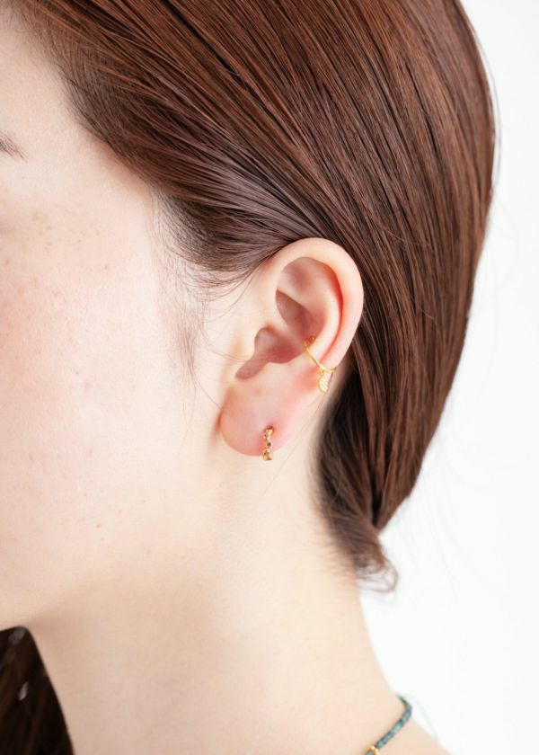 Diamond Jagged Dot Hoop Pierce