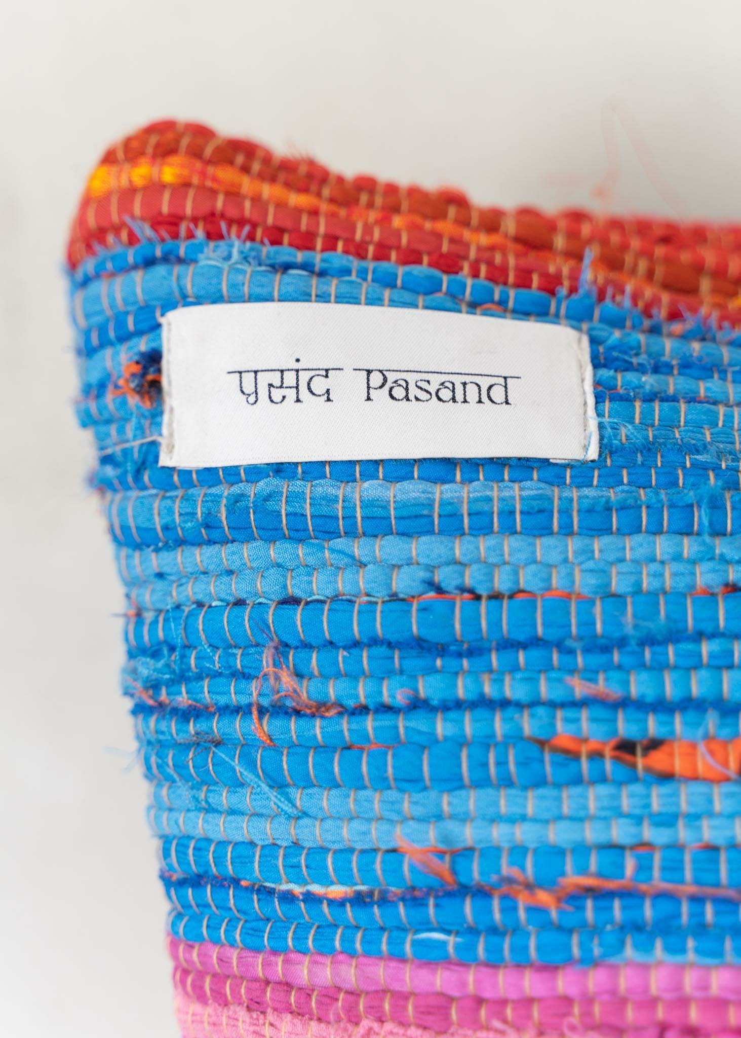 Cotton Silk Mix Chindi Cushion Cover