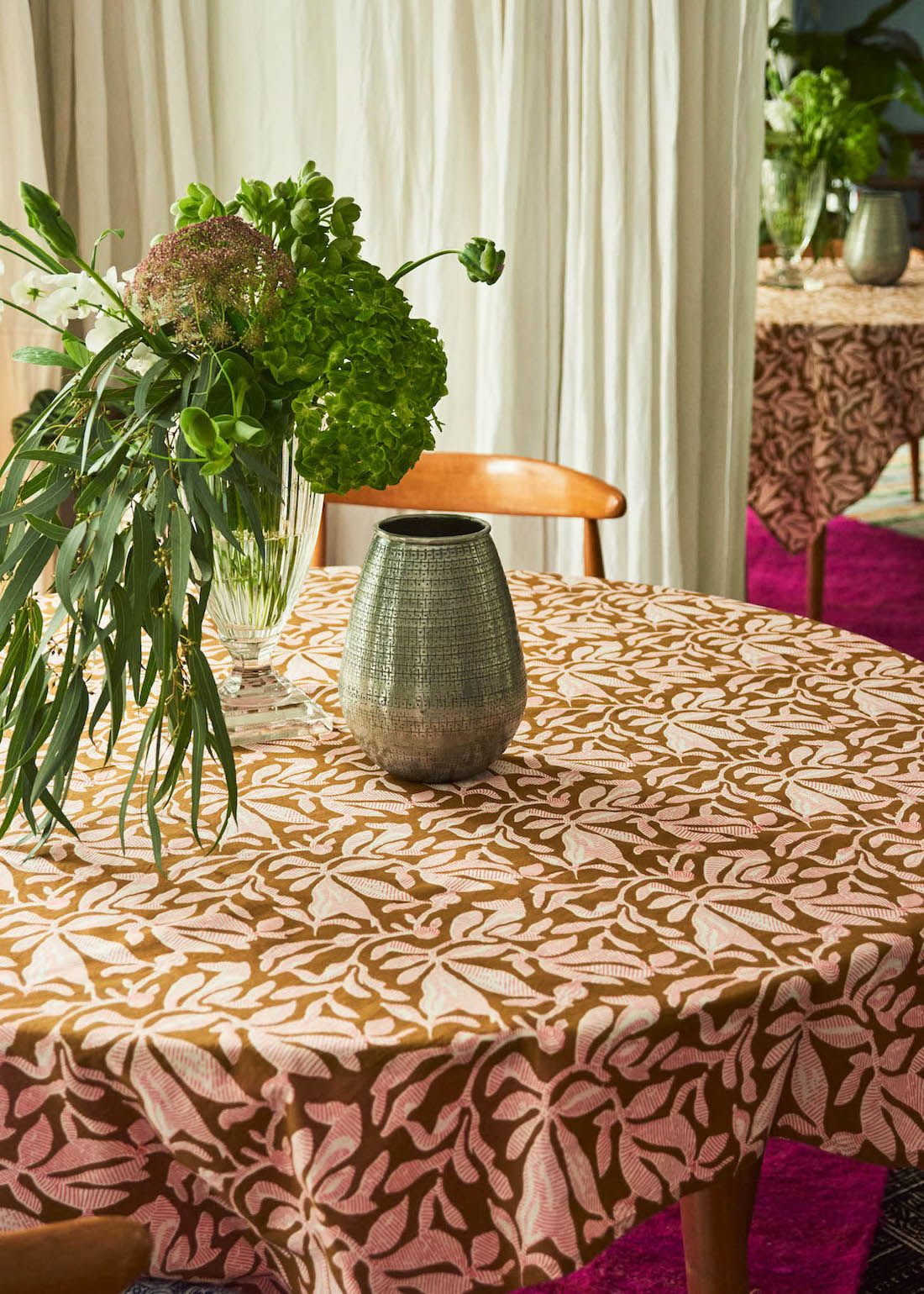 Artistic Aluminum Vase Square Hammered