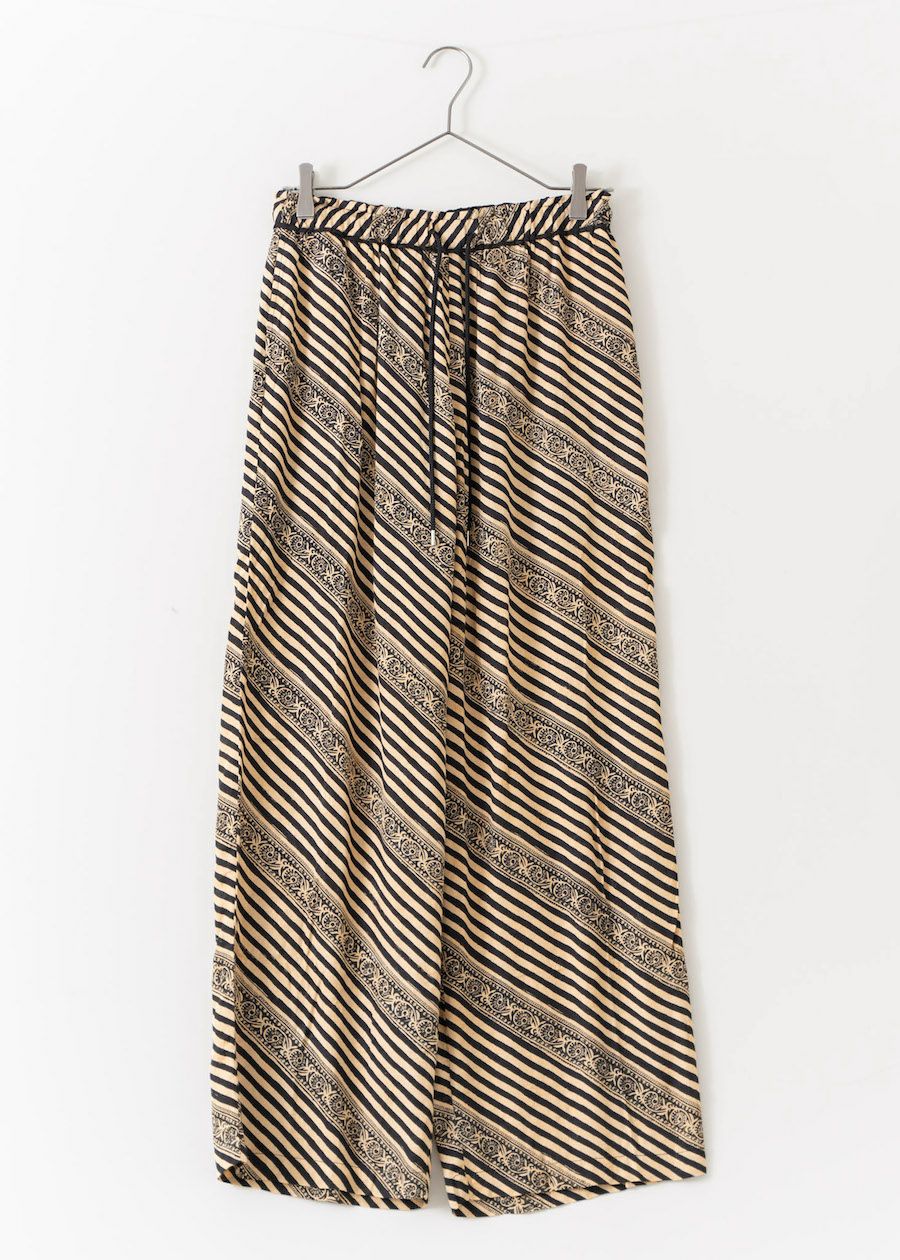 Rayon Jqd Stripe Print Eazy Pants