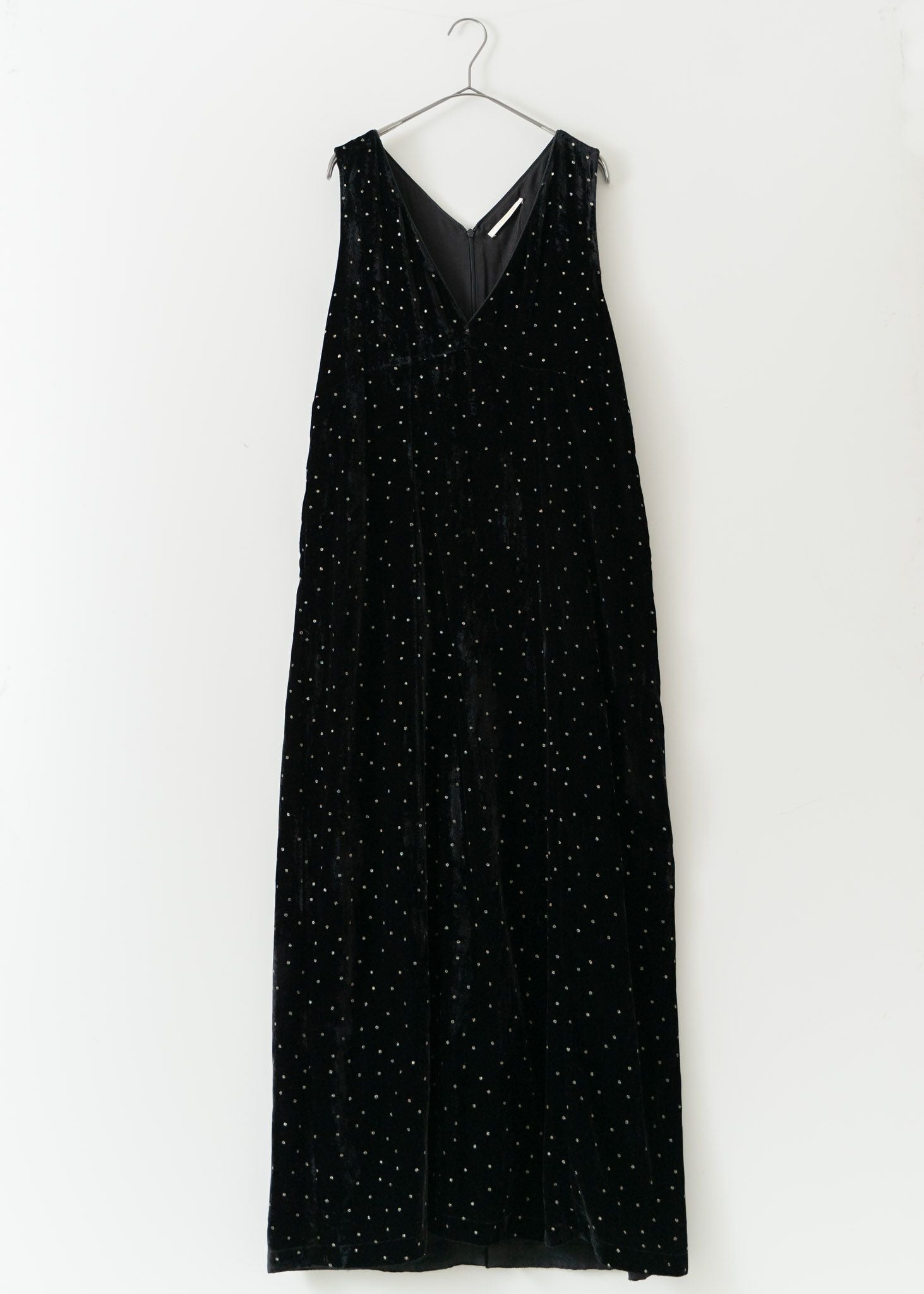 Velvet Glitter Print Sleeveless Dress