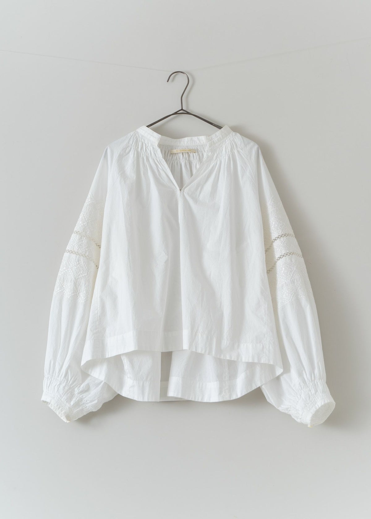 Fine Poplin Kika Embroidery Gather Blouse | Pasand by ne Quittez 