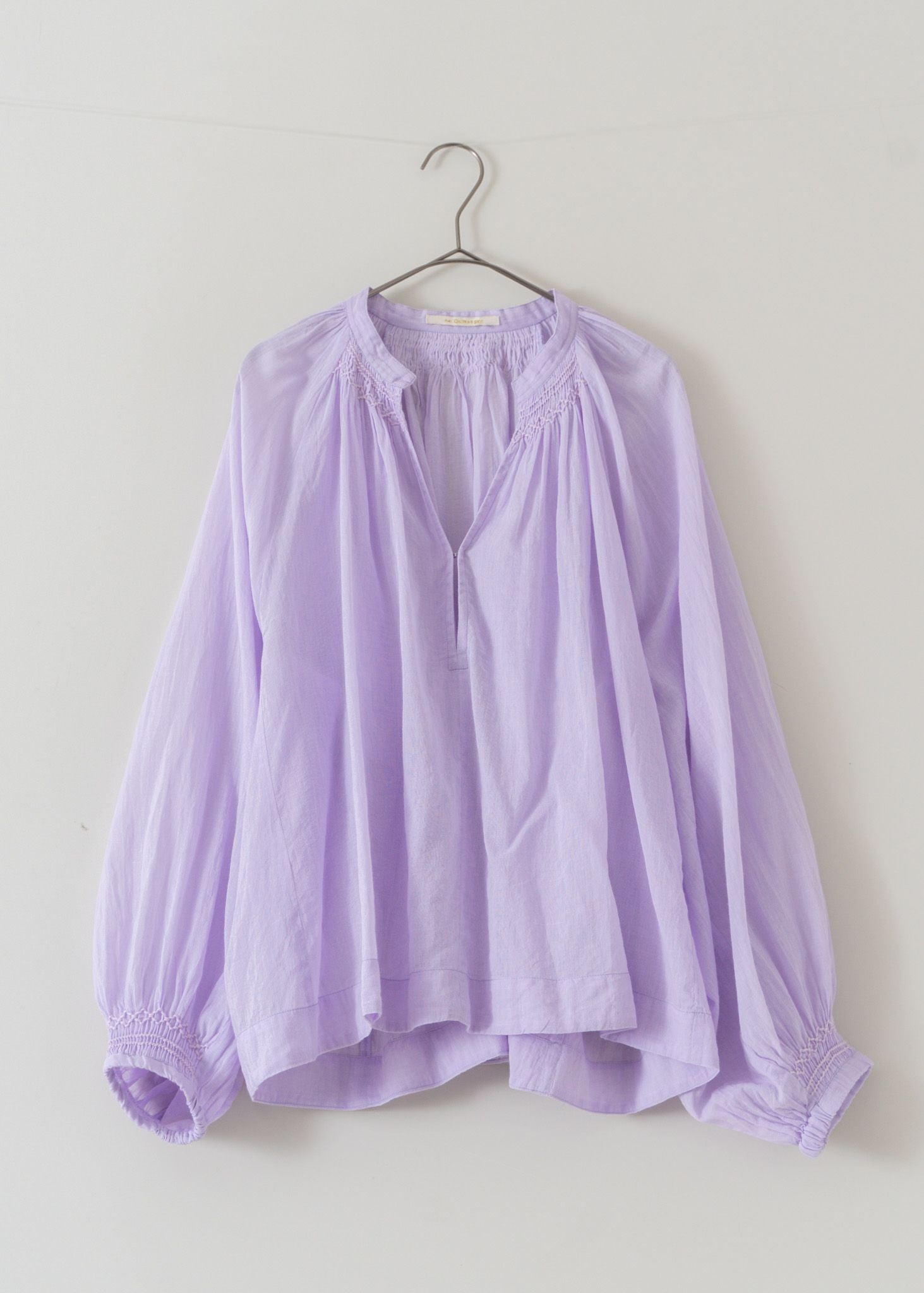 Cotton Voile Smocking Blouse