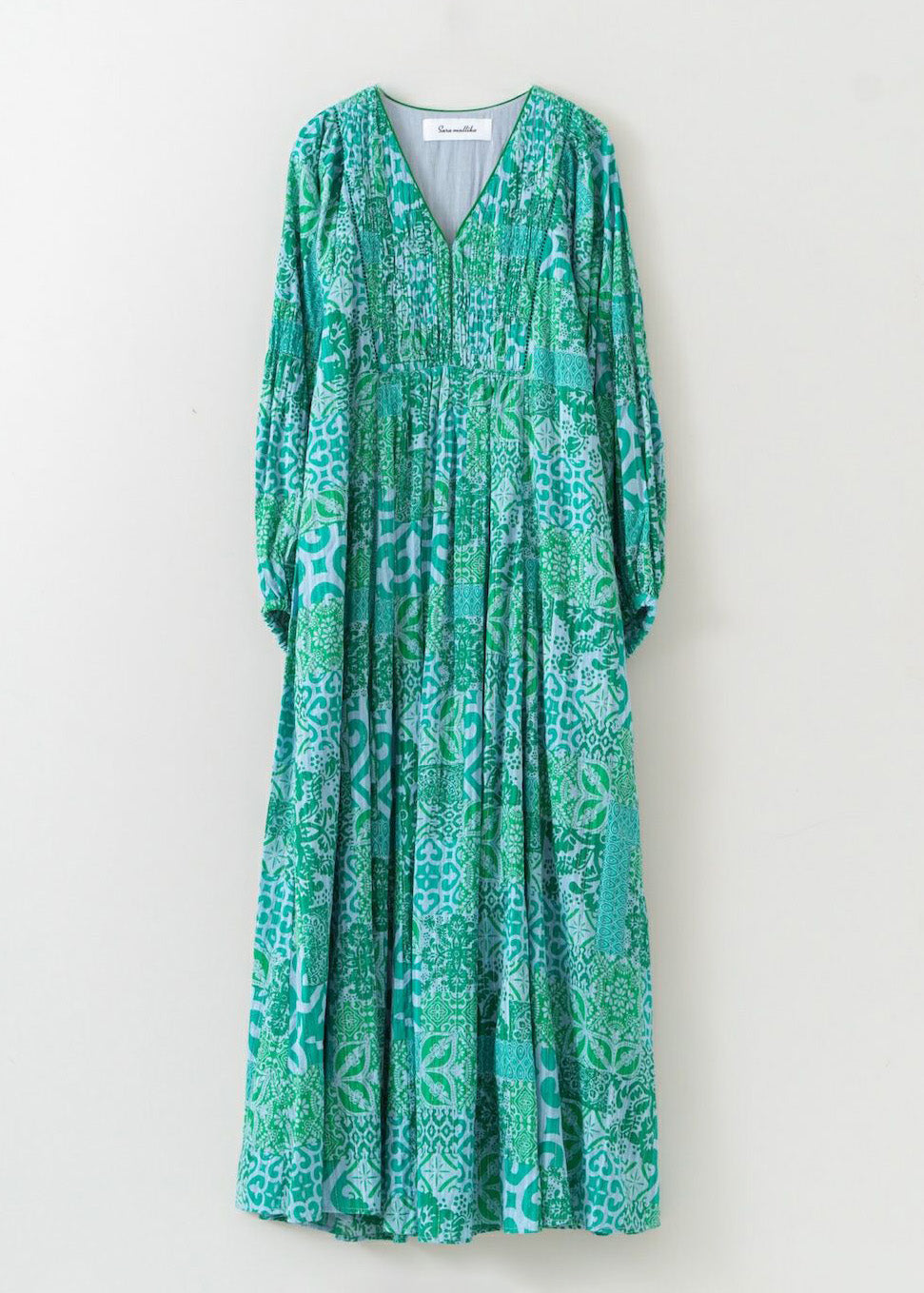 Tile Pattern Shirring Dress | Pasand by ne Quittez pas | パサン 