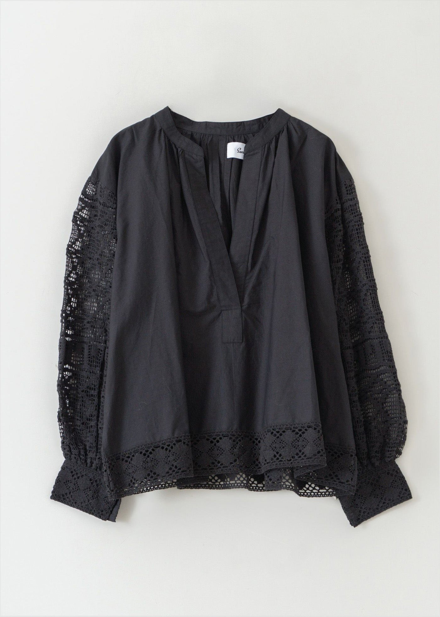 Geometric Lace Joint Top