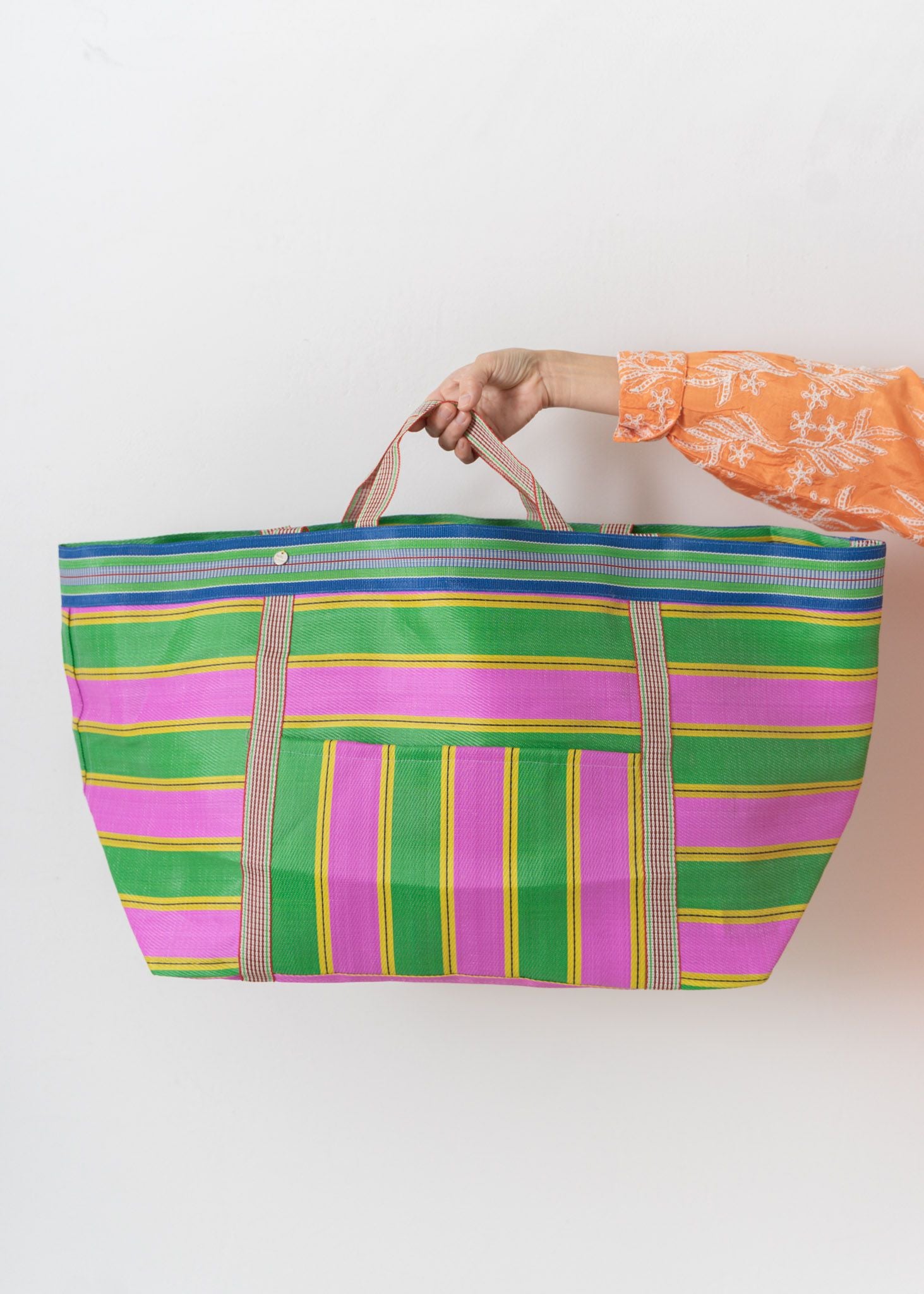 Multi Stripe Mesh Big Bag